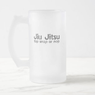 BJJ Jiu Jitsu Brasilien Kampfkünste Anstich Snap  Mattglas Bierglas