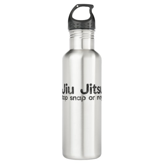BJJ Jiu Jitsu Brasilien Kampfkünste Anstich Snap o Edelstahlflasche (Vorderseite)