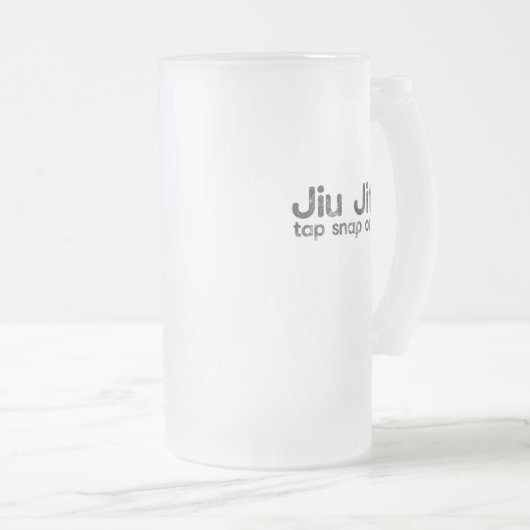 BJJ Jiu Jitsu Brasilien Kampfkünste Anstich Snap o Mattglas Bierglas (VorderseiteRechts)