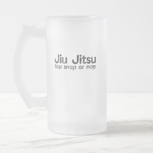BJJ Jiu Jitsu Brasilien Kampfkünste Anstich Snap o Mattglas Bierglas (Links)