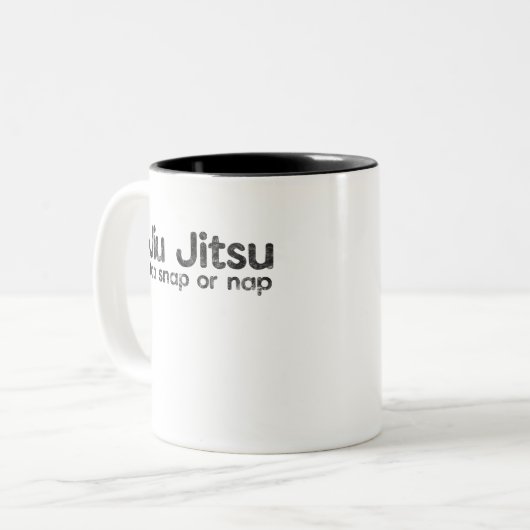 BJJ Jiu Jitsu Brasilien Kampfkünste Anstich Snap o Zweifarbige Tasse (Vorderseite Links)