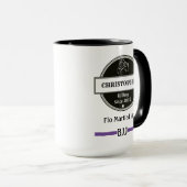 BJJ Jiu Jitsu Choke Lila Gürtelklub und Datum Tasse (VorderseiteRechts)