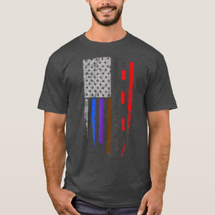 BJJ Jiu Jitsu Stars & Streifen Flag  T-Shirt