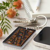 BJJ Leg Lock Black und Orange brasilianischen Jiu  Schlüsselanhänger (Vorderseite rechts)