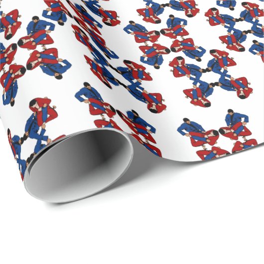 BJJ Leg Lock Geschenkpapier (Rolleneckpunkt)