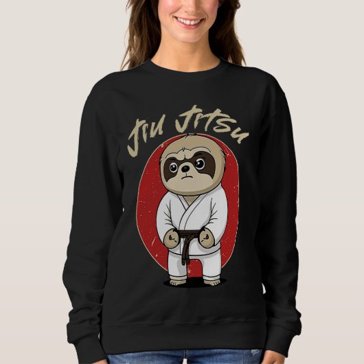 BJJ MMA Sloth   Brazilian Jiu Jitsu Grappling Sweatshirt (Vorderseite)