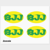BJJ Oval Sticker (Blatt)