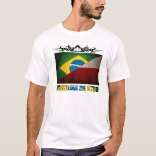 BJJ Polen - Brasilianer-polnische Flaggen-Fusion T T-Shirt