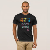 BJJ Retro Graffiti Stil Good Vibes Black T-Shirt (Vorne ganz)