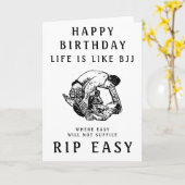 BJJ RIP Easy Geburtstagsfeier Karte (Gelbe Blume)