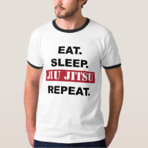 BJJ T - Shirt: Essen Sie, schlafen Sie, Jiu Jitsu,