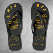 BJJ Train Smart Fight Hard Jiu Jitsu Badesandalen