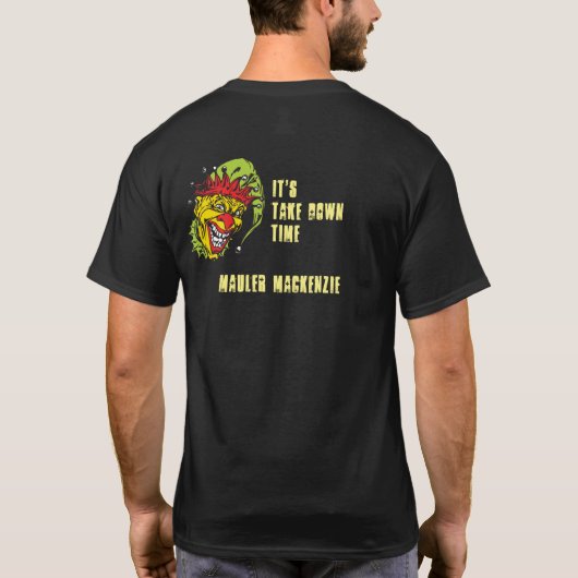 BJJ voll bearbeitbarer Front- und Rear-Maniac-Jest T-Shirt (Rückseite)