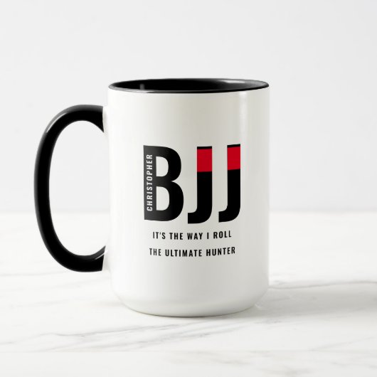 BJJ Way I Roll Fügen Sie Ihren Namen Jiu Jitsu Bla Tasse (Links)