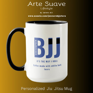 BJJ Way I Roll Fügen Sie Ihren Namen Jiu Jitsu Blu Tasse