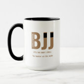 BJJ Way I Roll Fügen Sie Ihren Namen Jiu Jitsu Bro Tasse (Links)