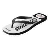 BJJ White Belt Genuine Quality Gone Rolling Badesandalen (Schrägansicht)