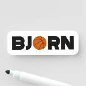 Bjorn Basketball Name Tag Namensschild (Beispiel)