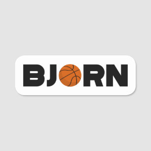 Bjorn Basketball Name Tag Namensschild