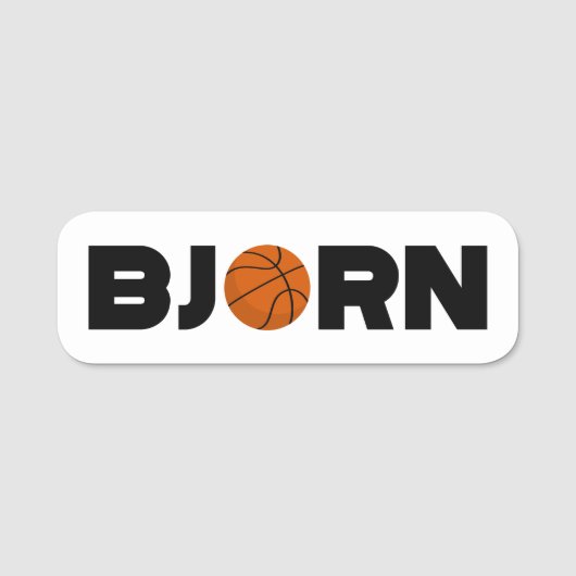 Bjorn Basketball Name Tag Namensschild (Vorderseite)