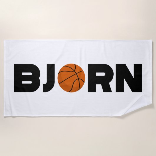 Bjorn Basketball Strandtuch (Vorderseite)