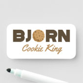Bjorn cookie King Namensschild (Beispiel)