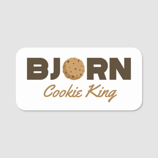 Bjorn cookie King Namensschild (Vorderseite)