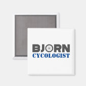 Bjorn Mountain Biker Magnet (Vorderseite/Rückseite)