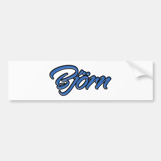 Björn Name blue Aufkleber Sticker Autoaufkleber (Vorne)