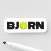 Bjorn Tennis Namensschild (Beispiel)
