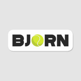 Bjorn Tennis Namensschild