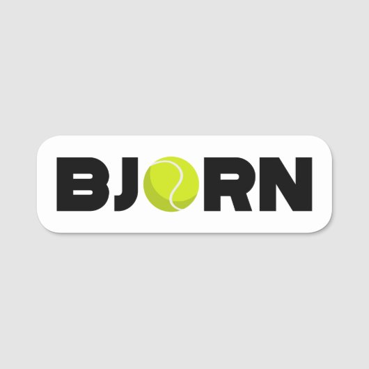 Bjorn Tennis Namensschild (Vorderseite)