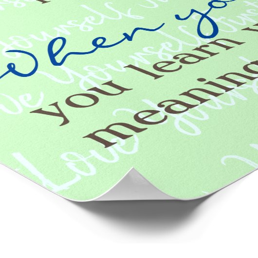 BK2YS | "Liebe zuerst" Poster (Ecke)