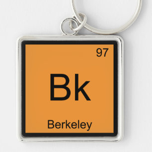 Bk - Berkeley Chemie Element Symbol Kalifornien Schlüsselanhänger