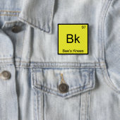 Bk - Bienensche Chemie-Element Symbol-T-Shirt Button (Beispiel)