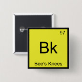 Bk - Bienensche Chemie-Element Symbol-T-Shirt Button (Vorne & Hinten)