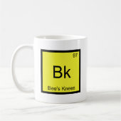 Bk - Bienensche Chemie-Element Symbol-T-Shirt Kaffeetasse (Links)
