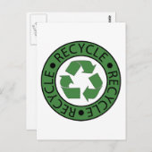 BK-Briefe mit grünen Logos gerecycelt Postkarte (Vorne/Hinten)