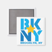 BK Brooklyn Blue Magnet (Vorderseite/Rückseite)