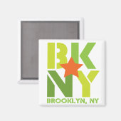 BK Brooklyn Green Magnet (Vorderseite/Rückseite)