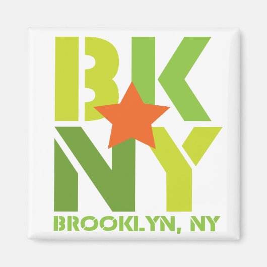BK Brooklyn Green Magnet (Vorne)