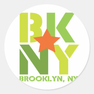 BK Brooklyn Green Sticker
