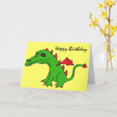 BK - Funny Dragon Geburtstagkarte Karte (Gelbe Blume)
