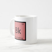 Bk - Periodisches Tabellensymbol der Black Pudding Kaffeetasse (Vorderseite Links)