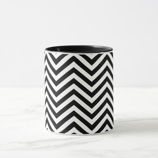 BKack & White Zig Zag 1 Tasse (Zentrum)