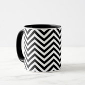 BKack & White Zig Zag 1 Tasse (Vorderseite Links)