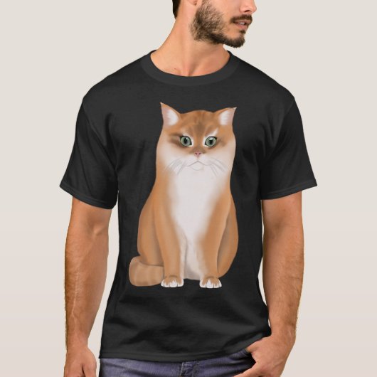 BKH British Kurz Hair Cat Black Golden Shaded T-Shirt (Vorderseite)