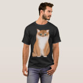 BKH British Kurz Hair Cat Black Golden Shaded T-Shirt (Vorne ganz)
