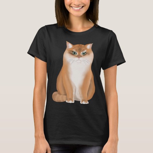 BKH British Short Hair Cat Black Golden Shaded T-Shirt (Vorderseite)