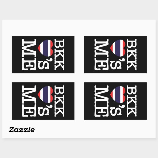 BKK LIEBE ME RECHTECKIGER AUFKLEBER (Blatt)